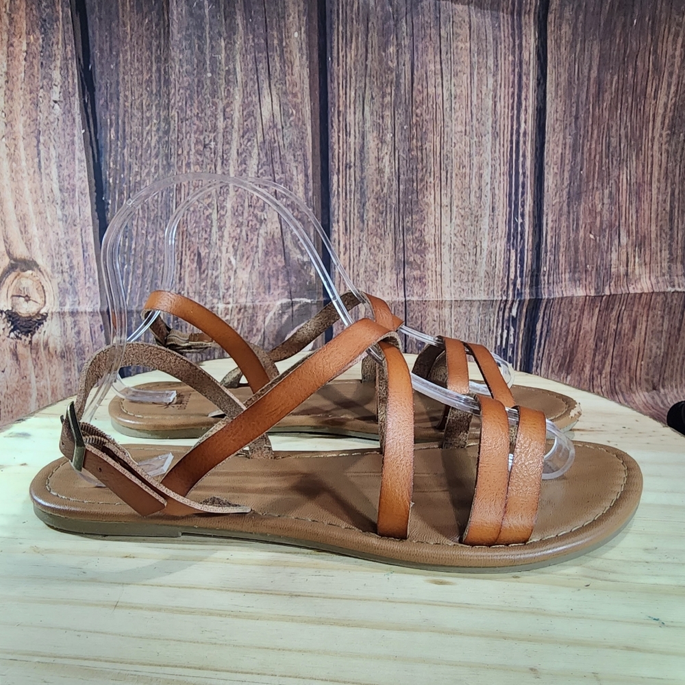 Montego Bay Women's Sz 8 Brown Strappy Sandals